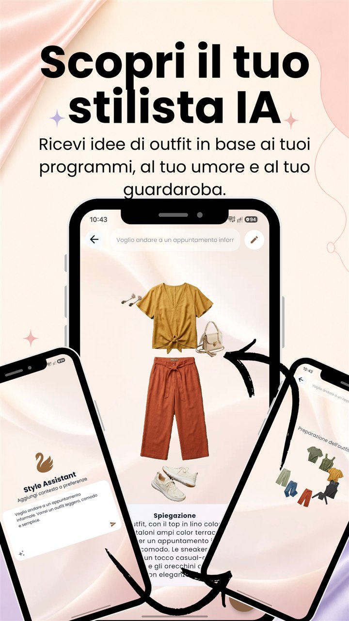 Sisne – Idee outfit con IA